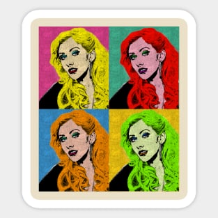 christina aguirela 80s Pop Art Style Sticker